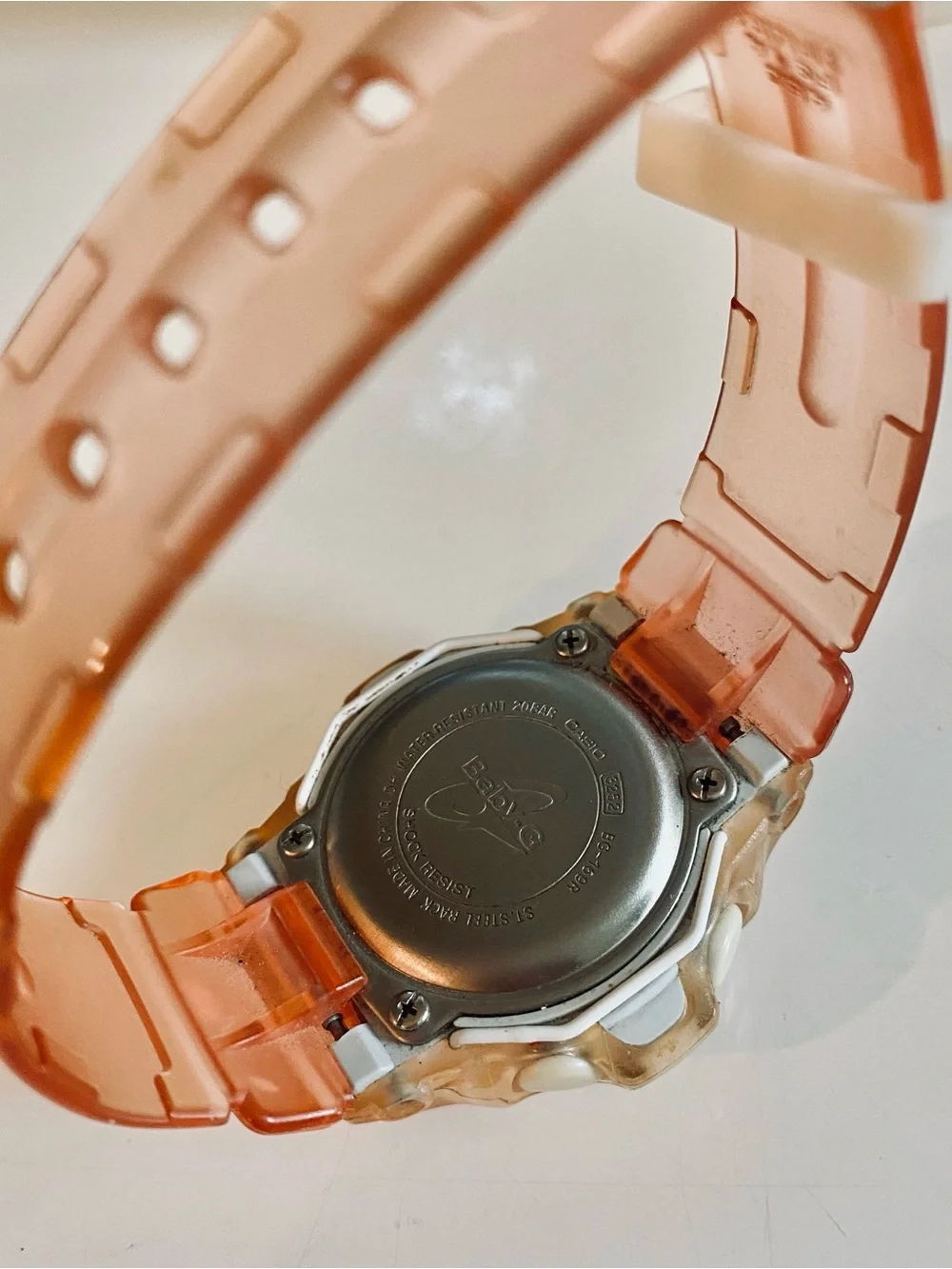 Casio Baby-G Transparent Amber Pink Digital Sport Watch
